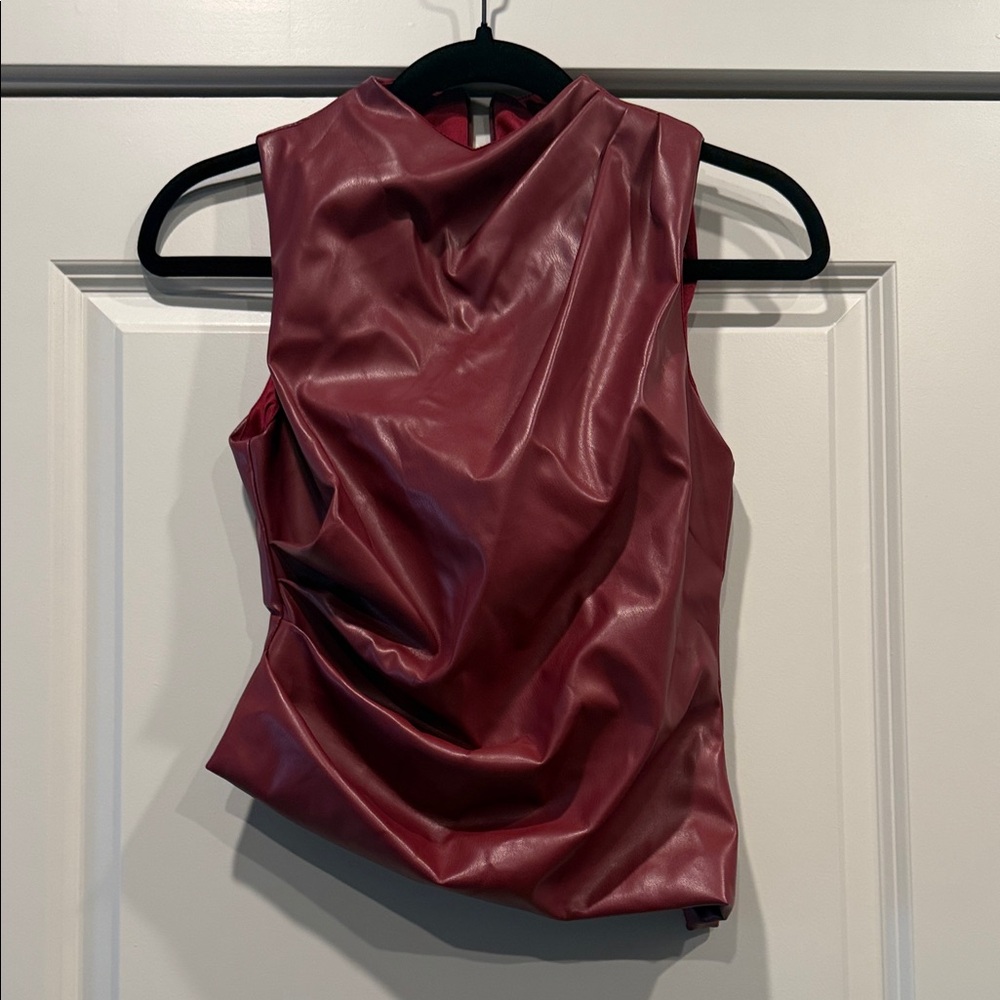 Elegant Burgundy Sleeveless Top
